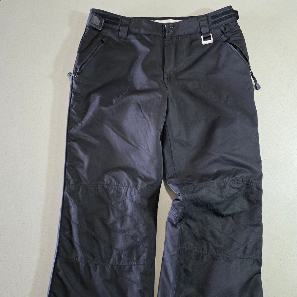 Ocean & Earth Black Insulated Snow Pants Quilted Knees Size Large L/G